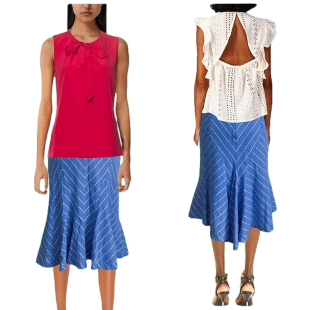 Anthropologie ⚜️ Odille⚜️ Seersucker Skirt⚜️Small